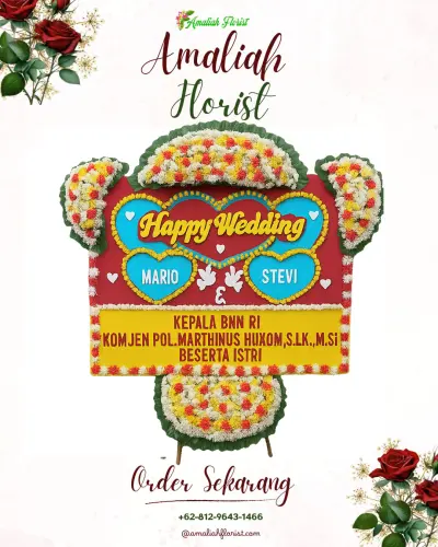 Karangan Papan Bunga Pernikahan di Bulotadaa Barat